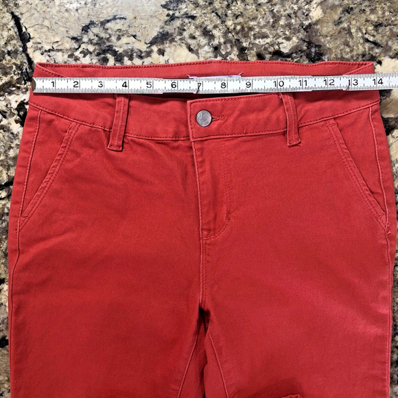 Size 6 X 25 d. jeans Womens Ankle Jeans Stretchy Folded Hem Salmon Color - Picture 4 of 11